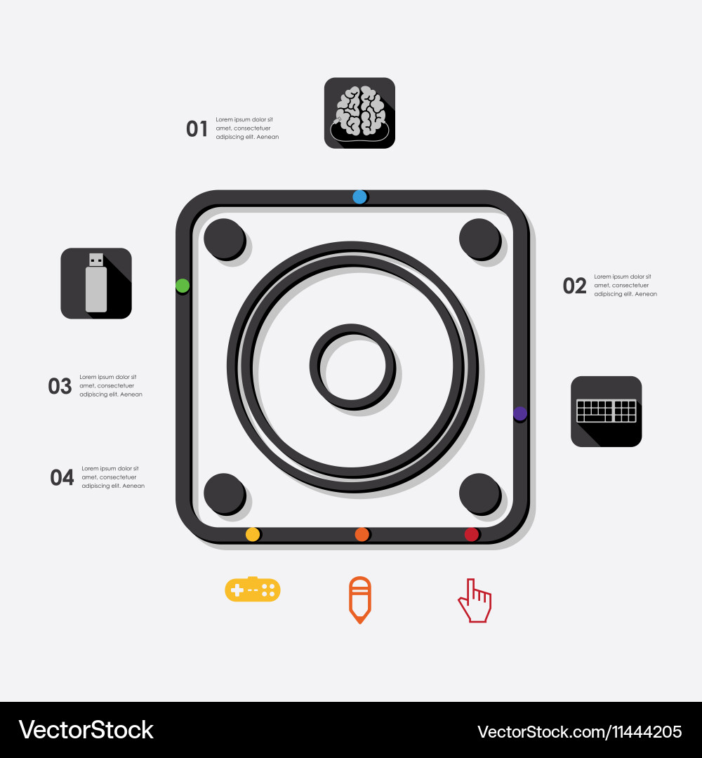 Technology infographic Royalty Free Vector Image