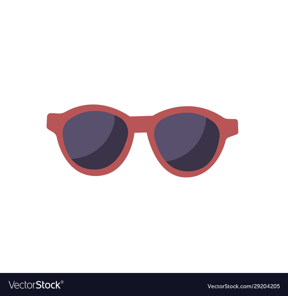 Womens sunglasses front view simple flat