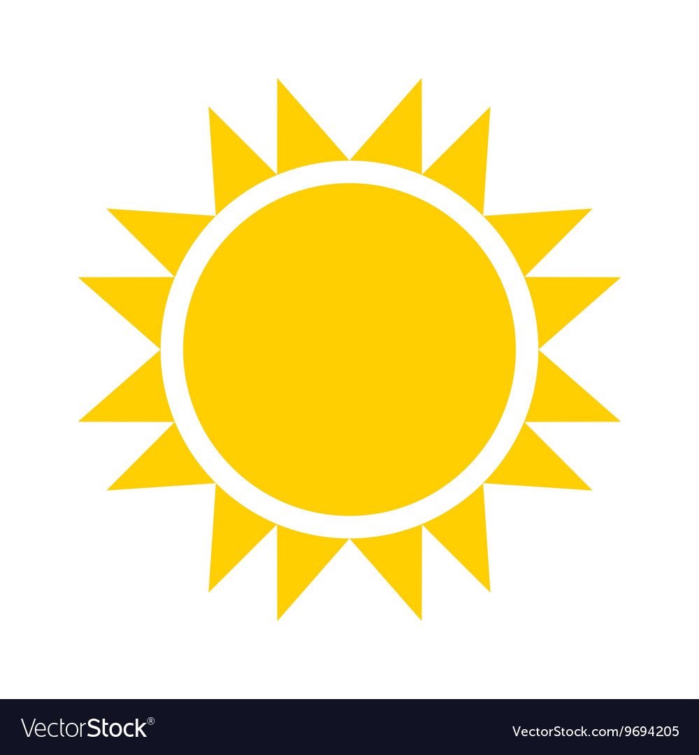 Yellow sun icon Royalty Free Vector Image - VectorStock