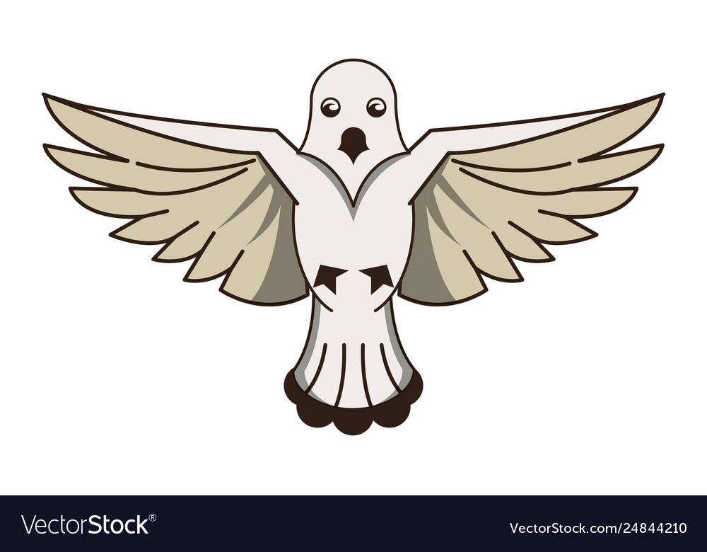 Dove flying symbol Royalty Free Vector Image - VectorStock