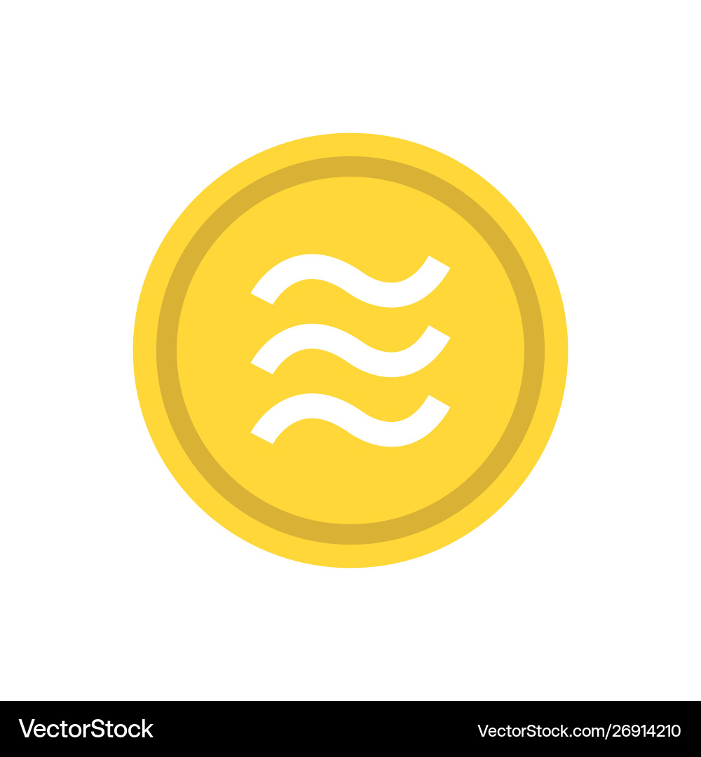 Libra Coin Icon Crypto Currency Virtual Money Vector Image