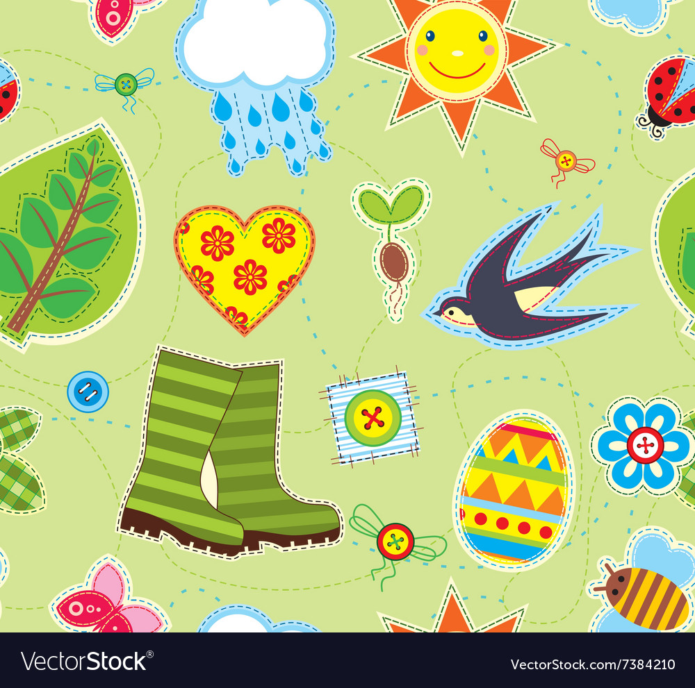 Spring seamless background