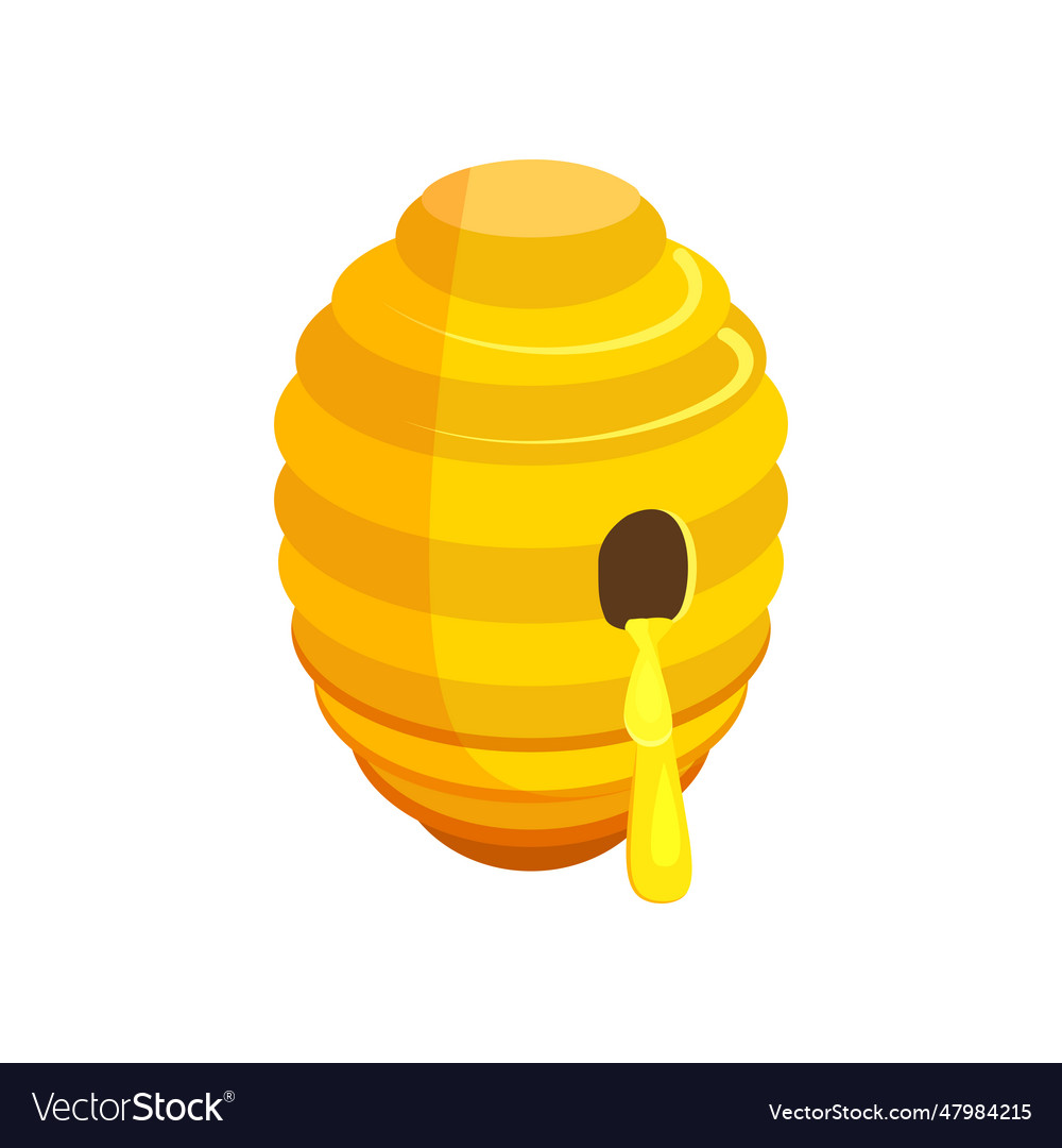 Bee hive cartoon Royalty Free Vector Image - VectorStock