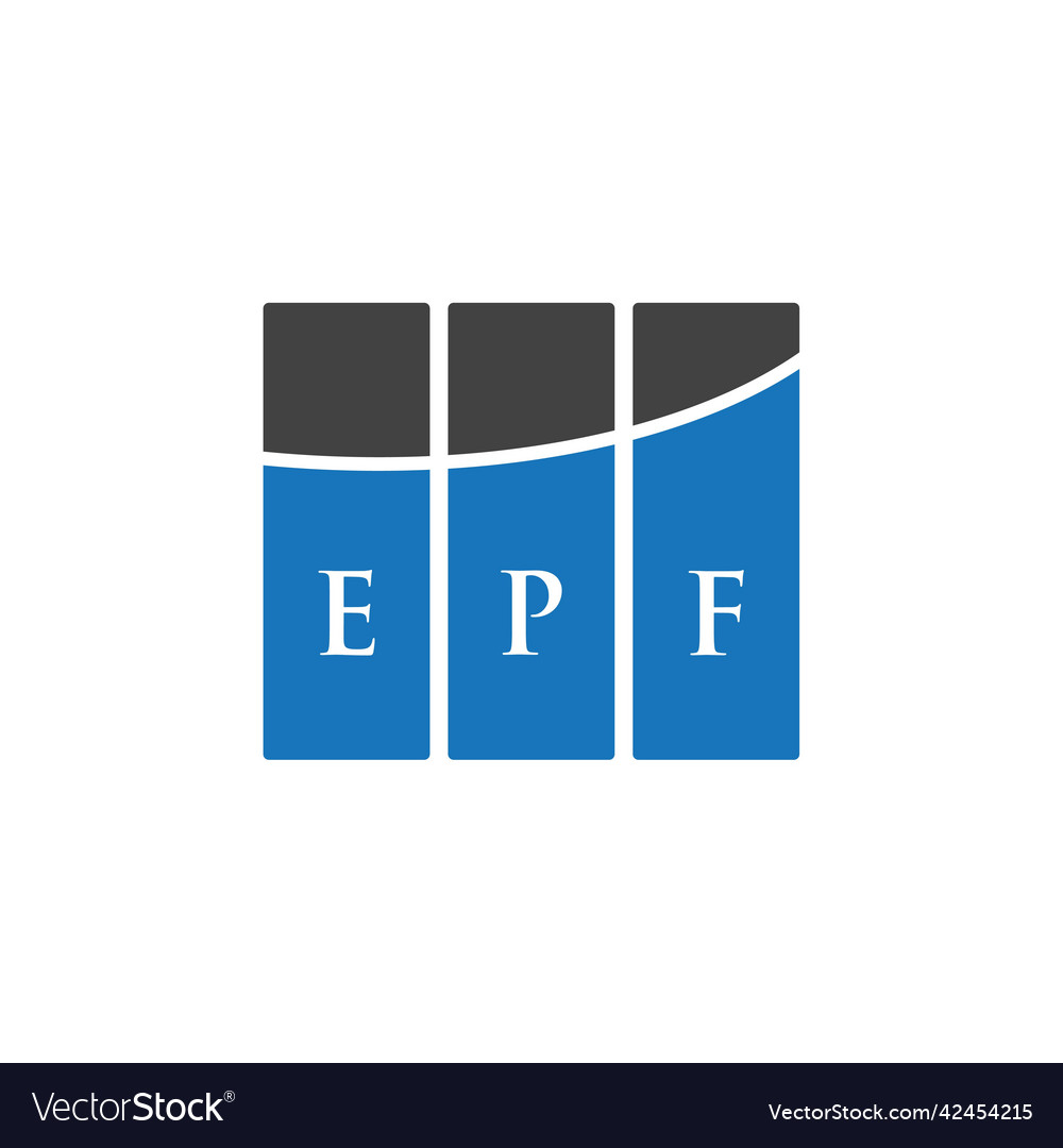 Epf letter logo design on white background Vector Image