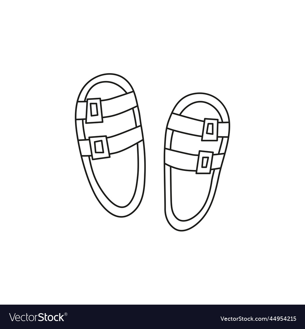 German birkenstocks sandal shoes Royalty Free Vector Image