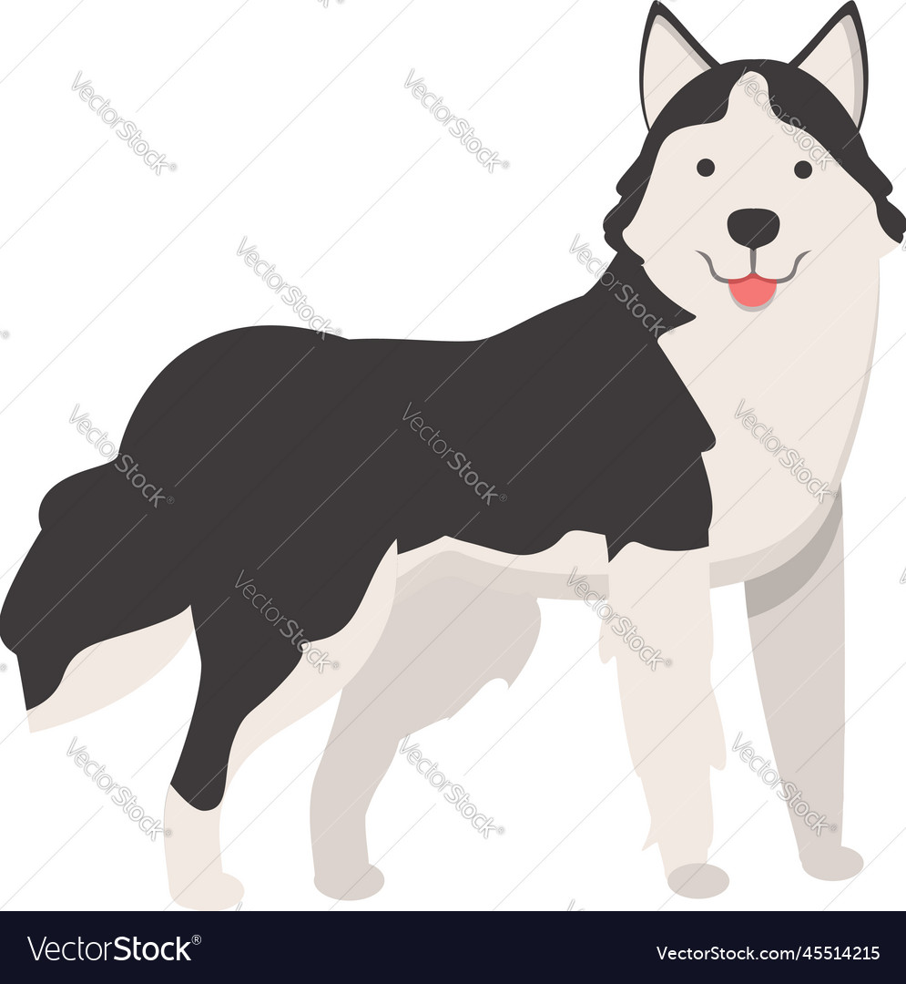 Husky icon cartoon siberian dog