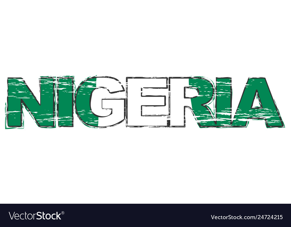 Word Nigeria With Nigerian Flag Under It Vector Image map-of-nigeria-showing-natural-resources-nigeria-natural-resources