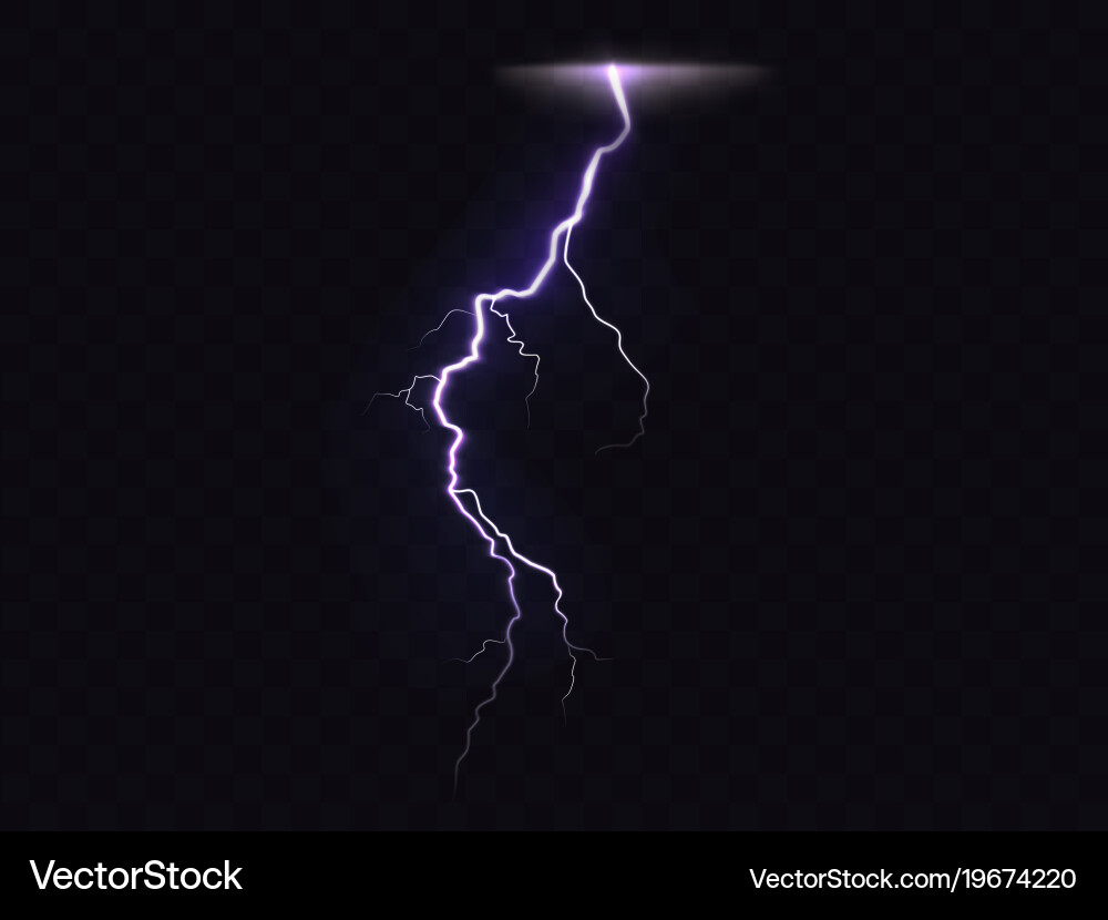 3d realistic lightning Royalty Free Vector Image