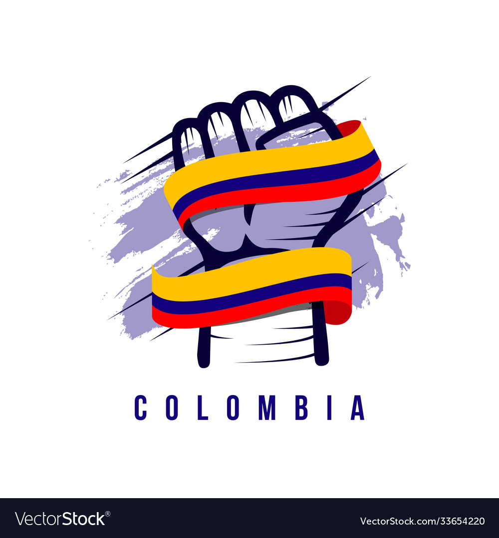 Columbia hand and flag template design