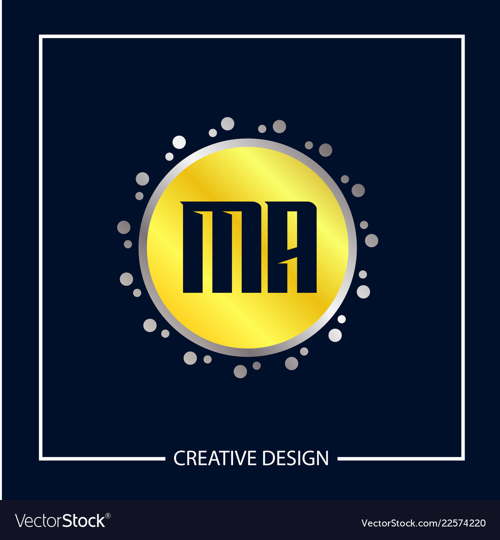 Initial ma letter logo template design