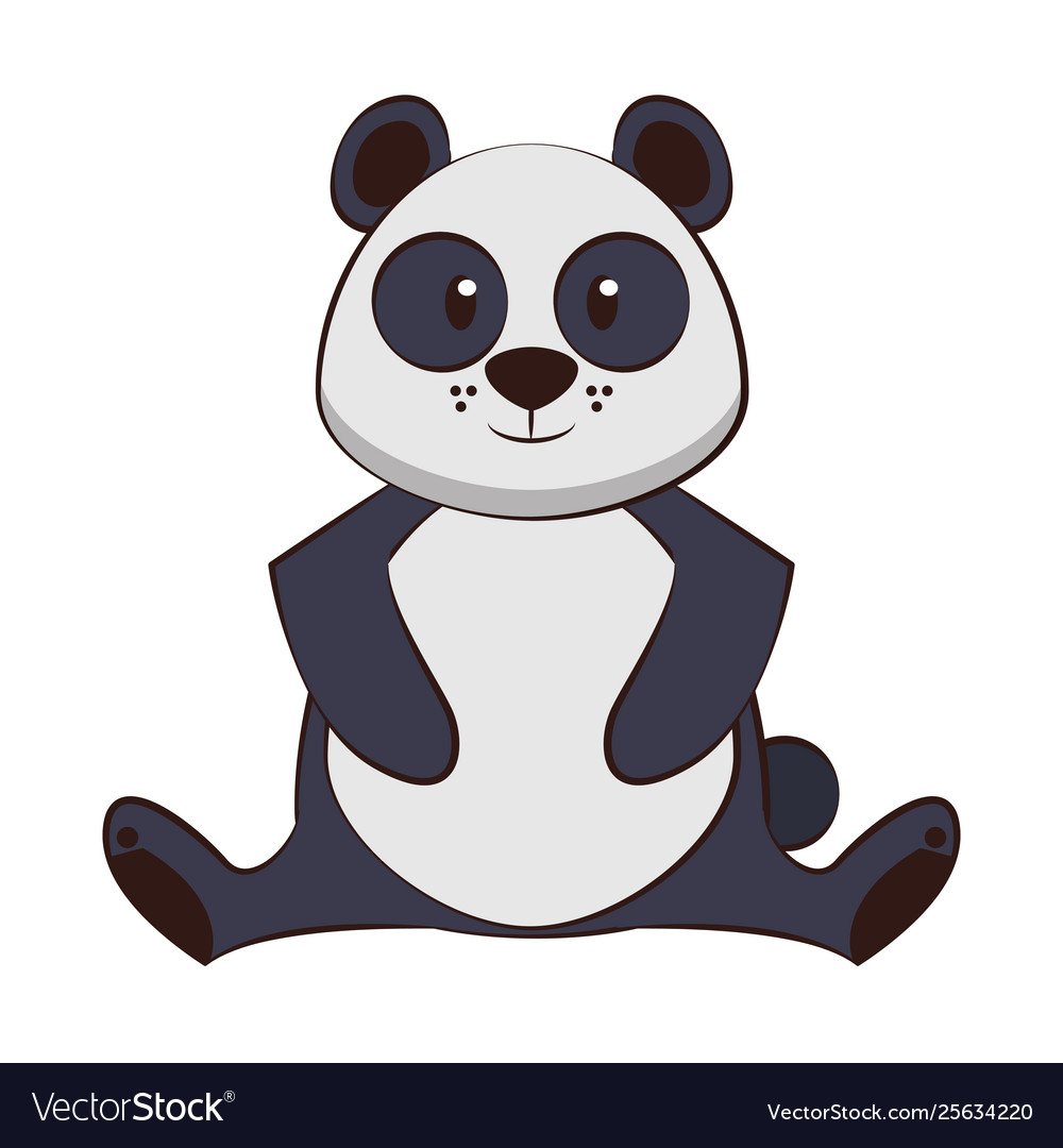 Panda wildlife cute animal cartoon