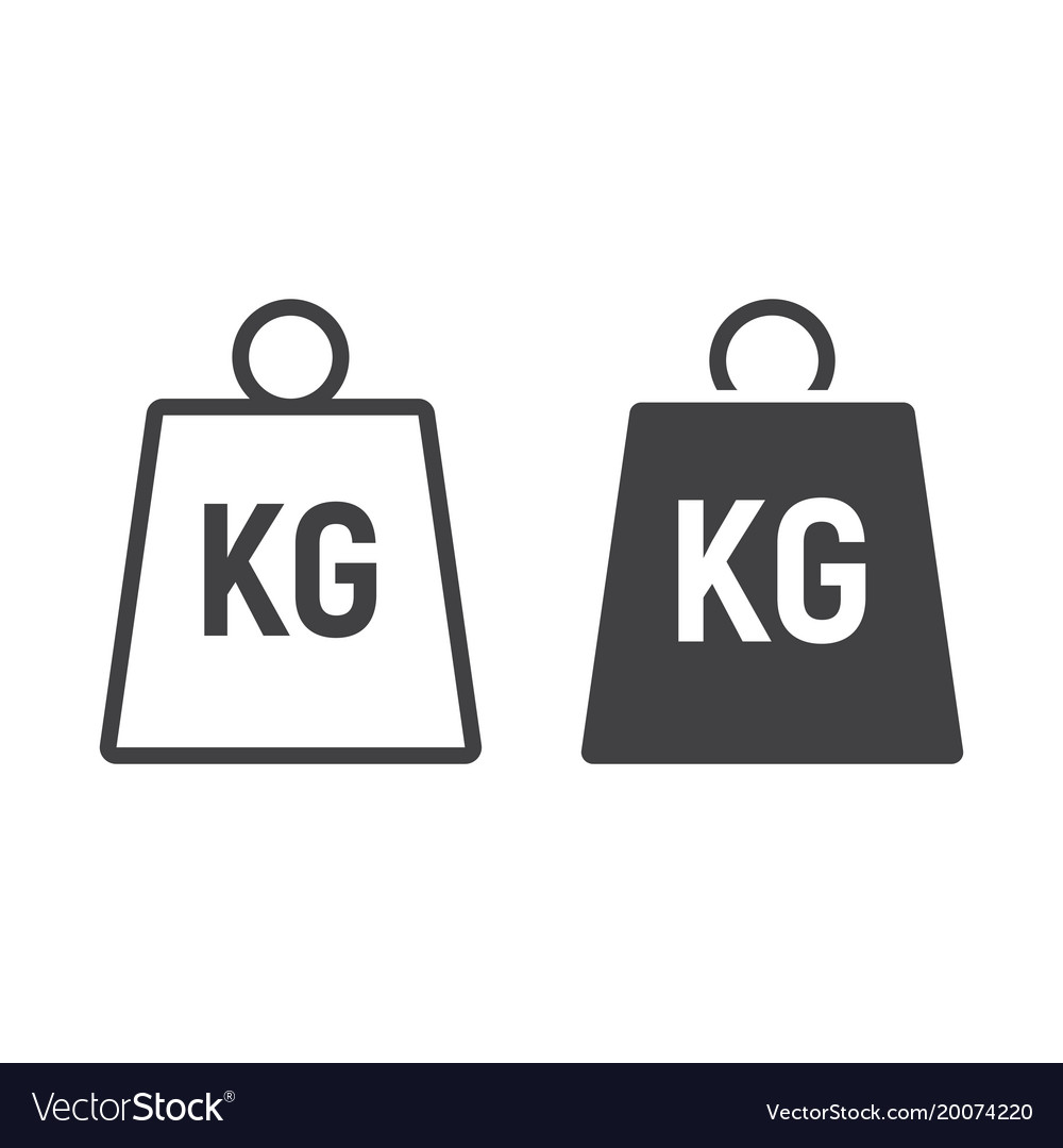 Weight symbol line and glyph icon logistic