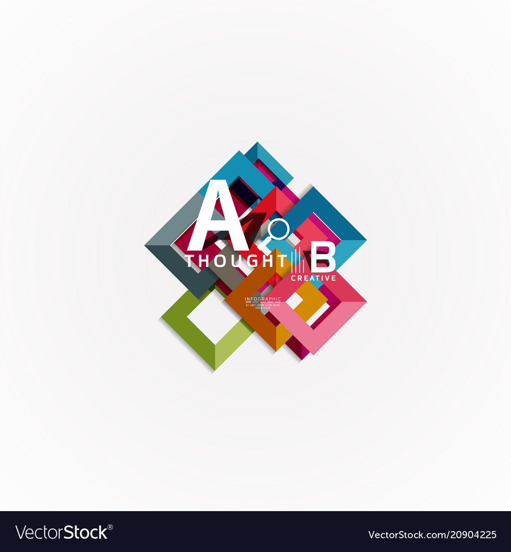 Abstract geometric option infographic banners a b