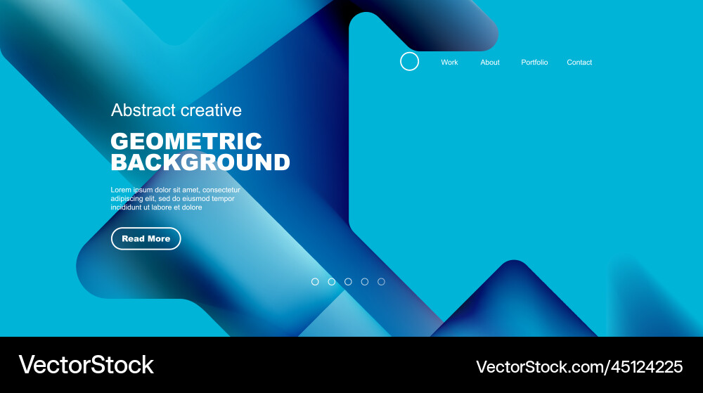 Fluid gradient triangles landing page background Vector Image