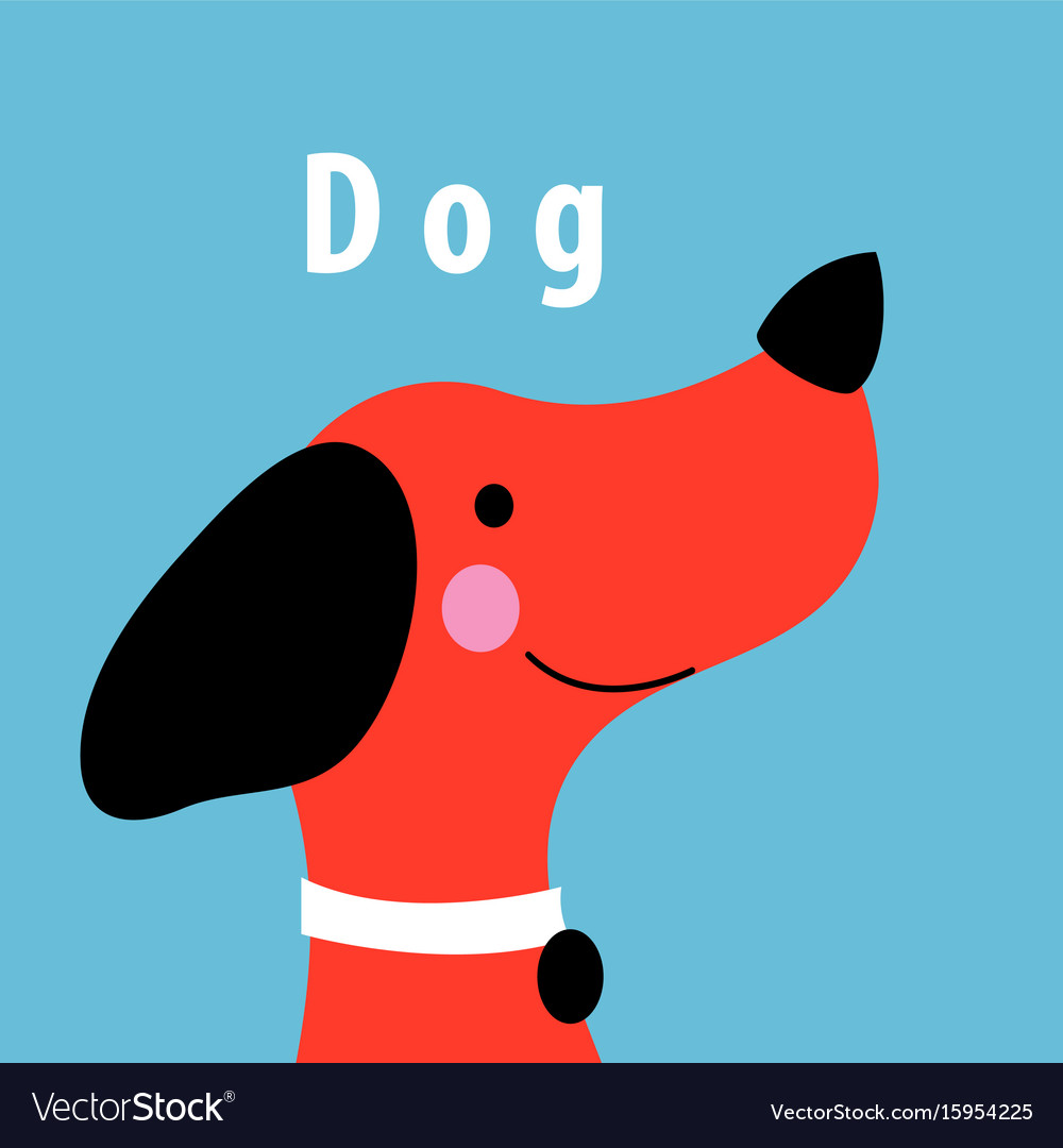 Graphics portrait of a red dog