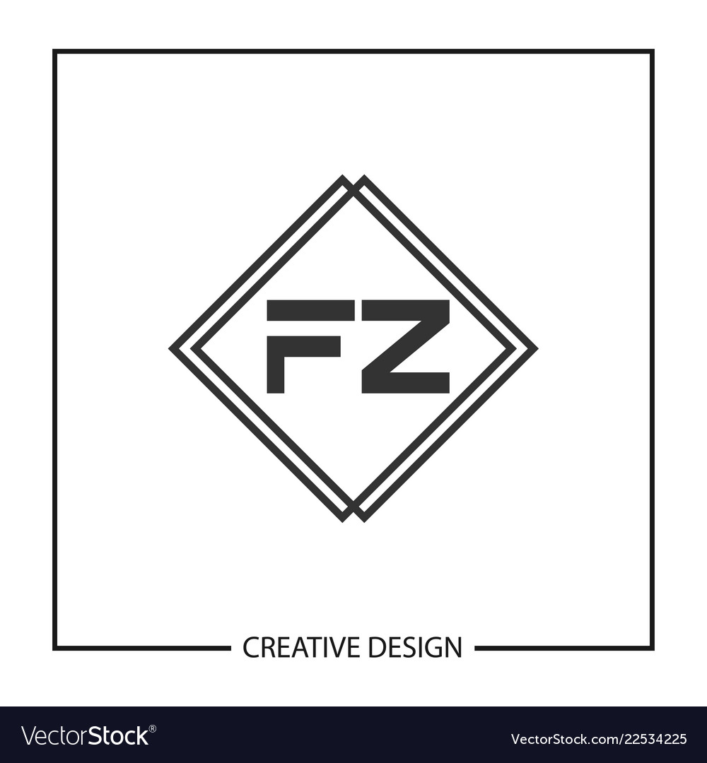 Initial letter fz logo template design