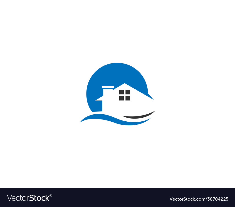 Real estate building construction logo Royalty Free Vector