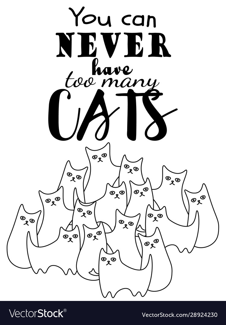 A lot weird contour cats with text you can