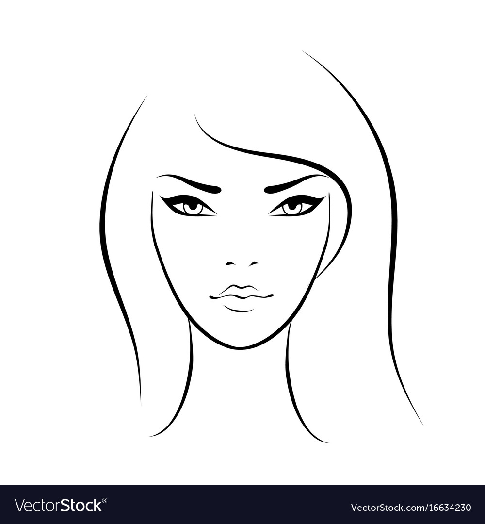 Download Beautiful woman face icon Royalty Free Vector Image