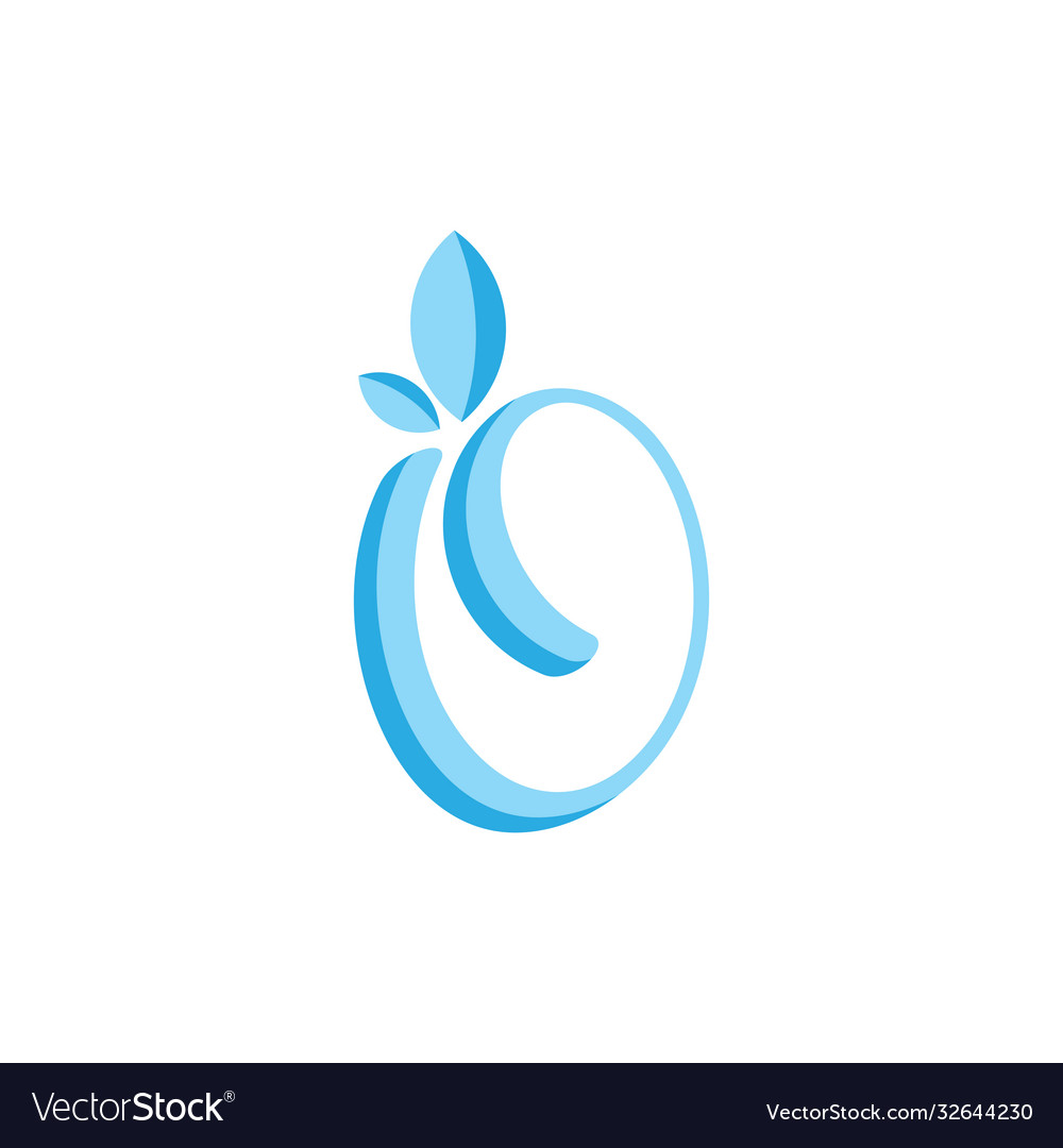 Circle water splash ribbon design logo