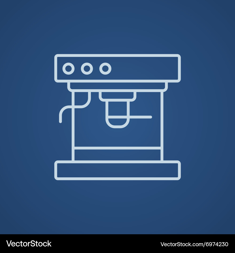 Coffee maker line icon Royalty Free Vector Image