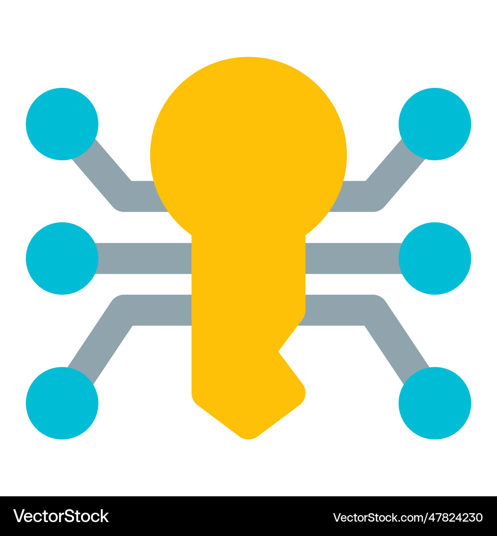 Electronic lock for ultimate system security Vector Image