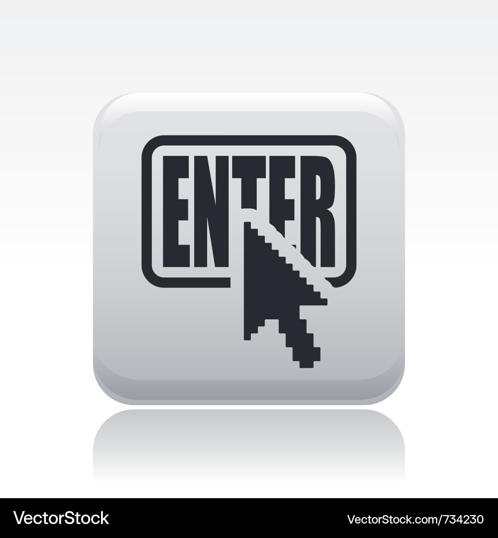 Enter icon Royalty Free Vector Image - VectorStock