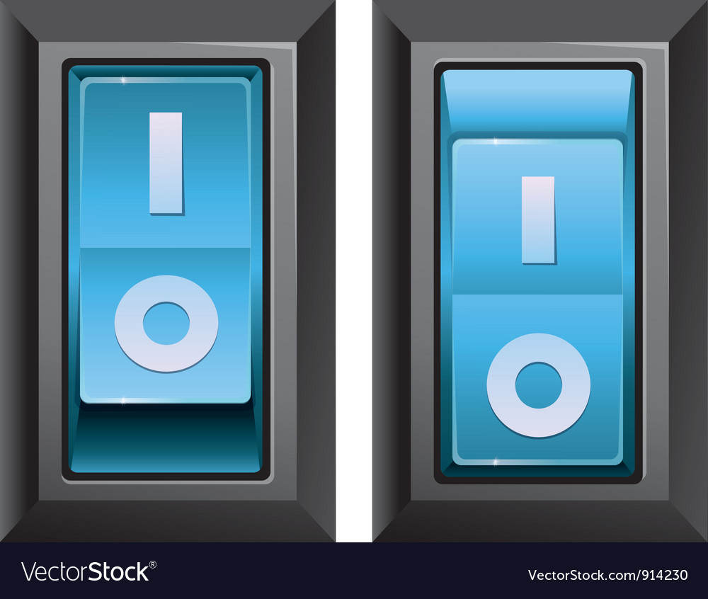 Realistic toggle switch Royalty Free Vector Image