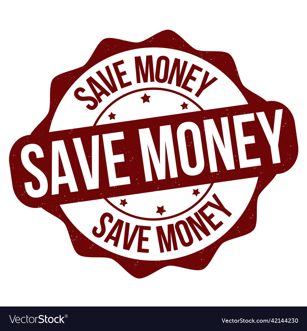 Save money grunge rubber stamp Royalty Free Vector Image