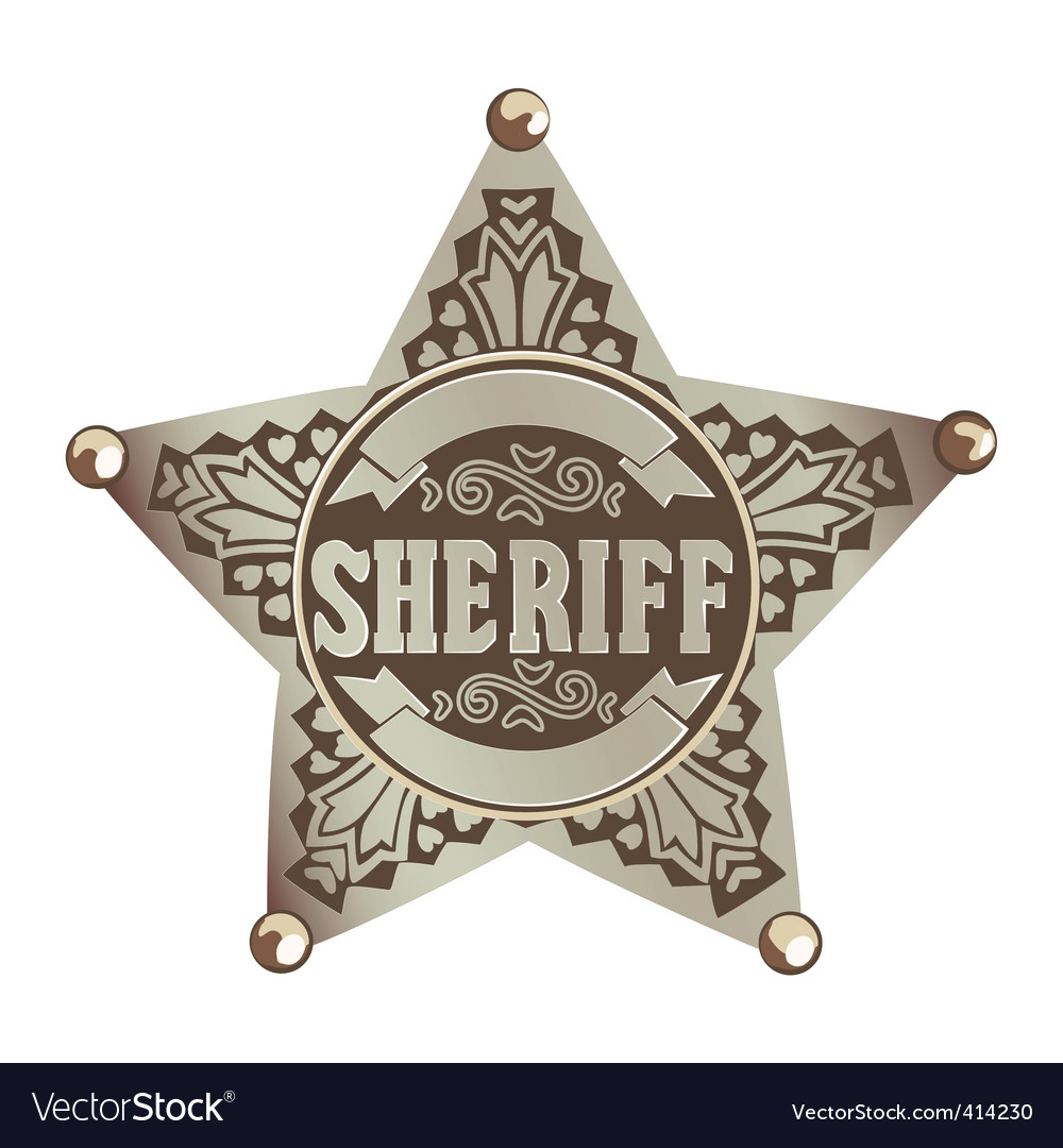 Sheriff star Royalty Free Vector Image - VectorStock