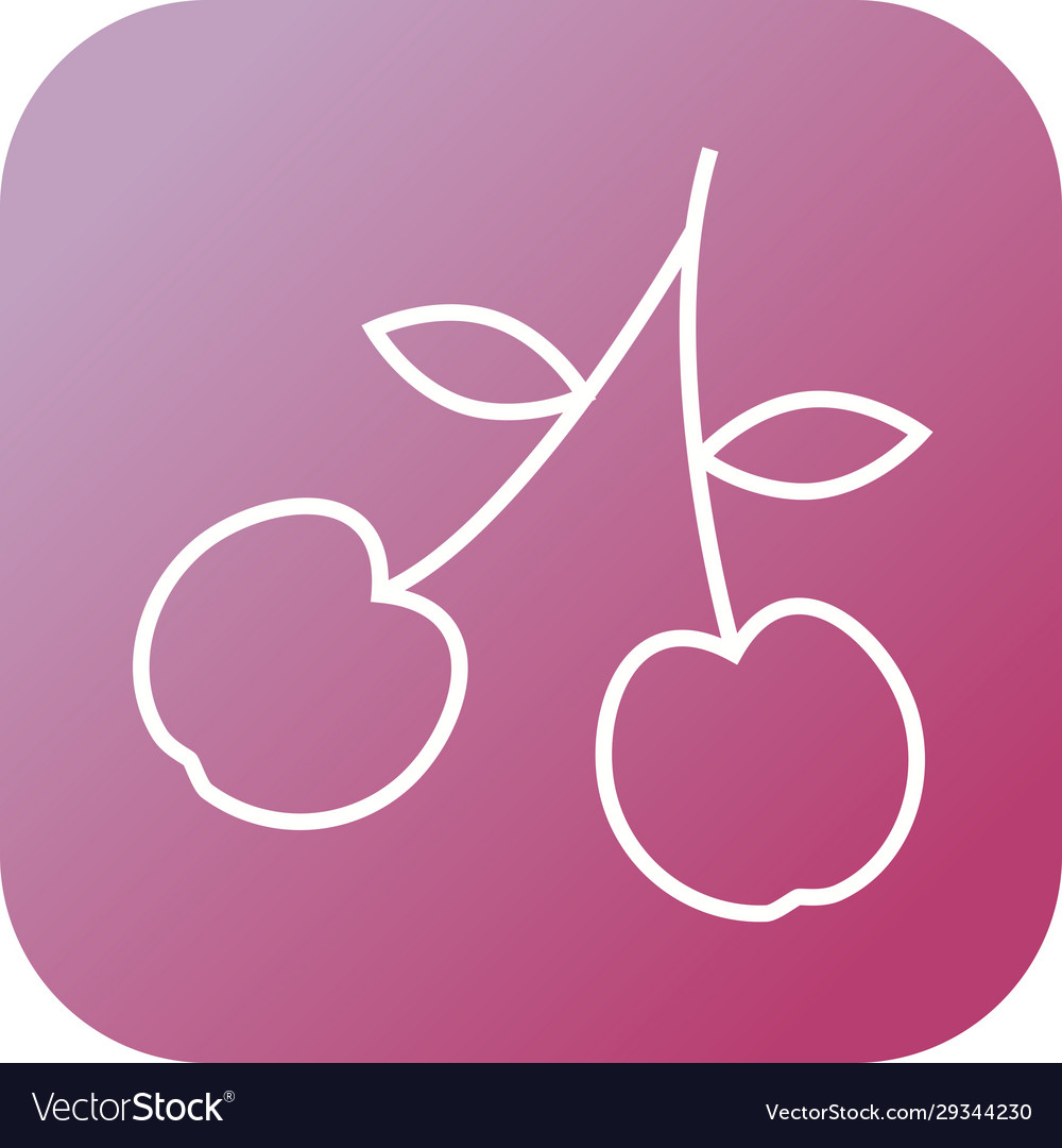 Unique cherry line icon