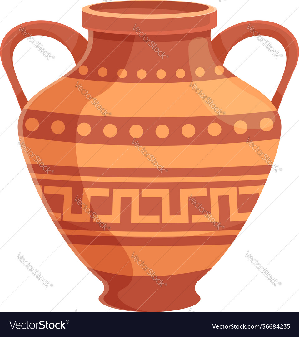 Amphora urn icon cartoon style Royalty Free Vector Image