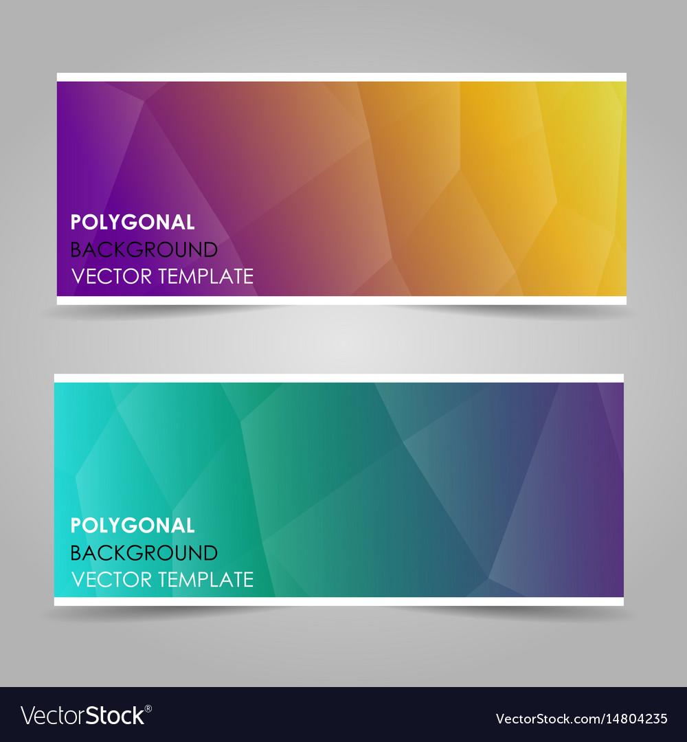 Colorful polygonal abstract banner