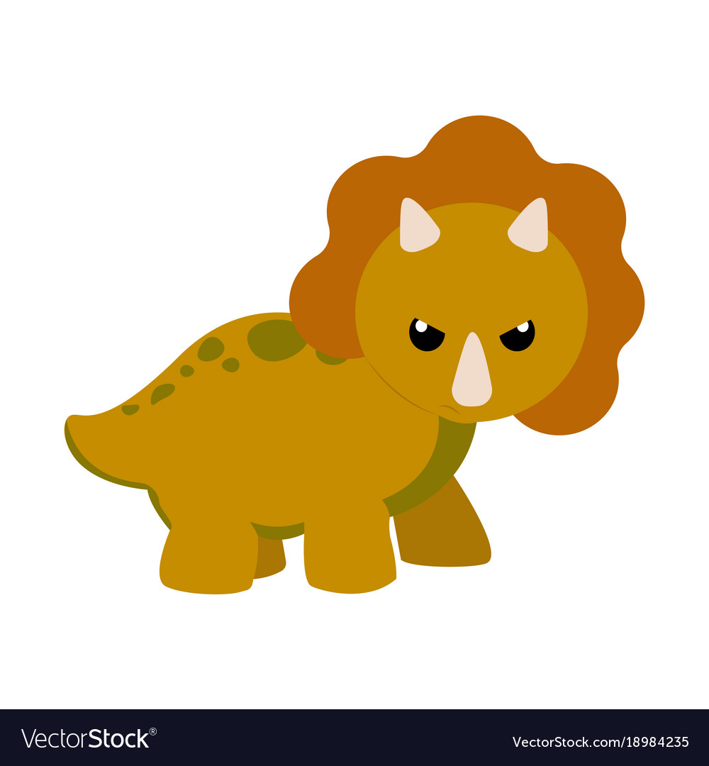 Cute cartoon dinosaur Royalty Free Vector Image