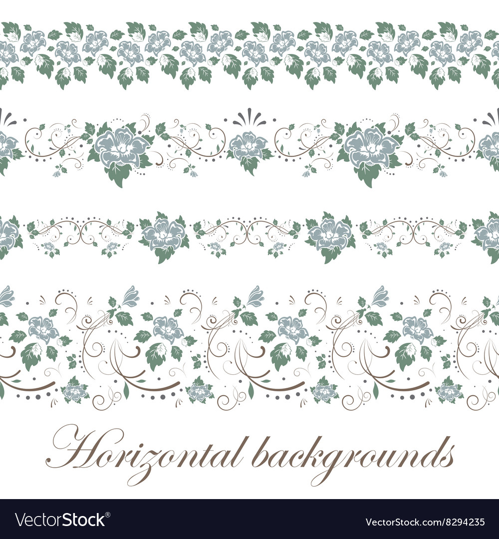 Floral seamless border