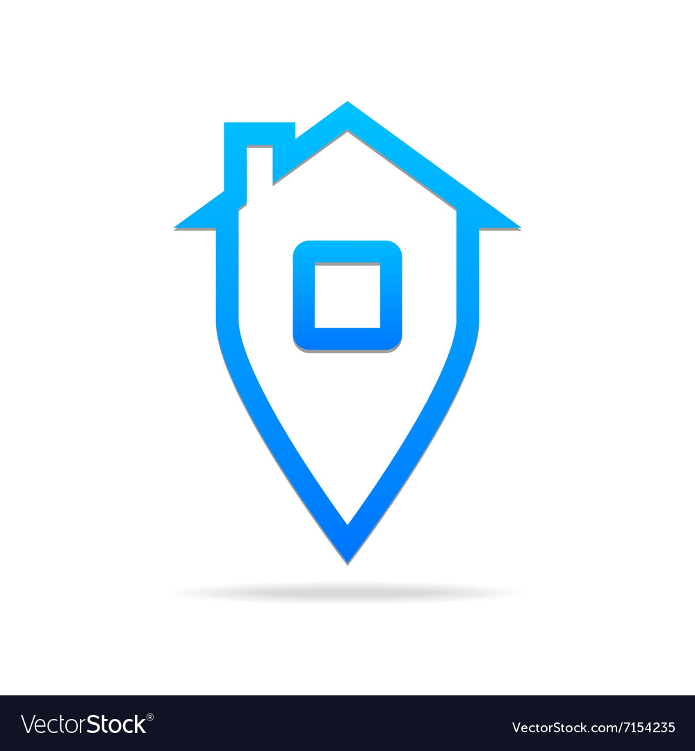 Home point sign Royalty Free Vector Image - VectorStock