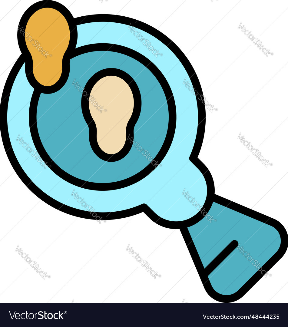 Magnifier search icon flat Royalty Free Vector Image