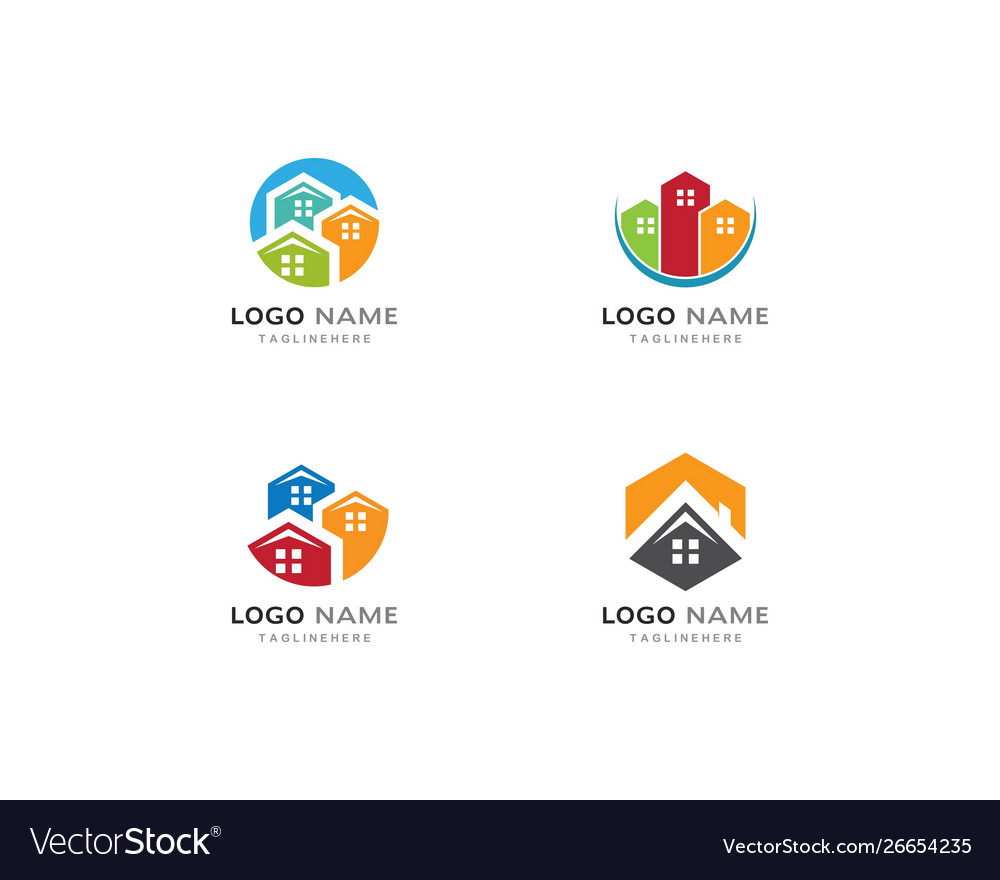 Property and construction logo design Royalty Free Vector