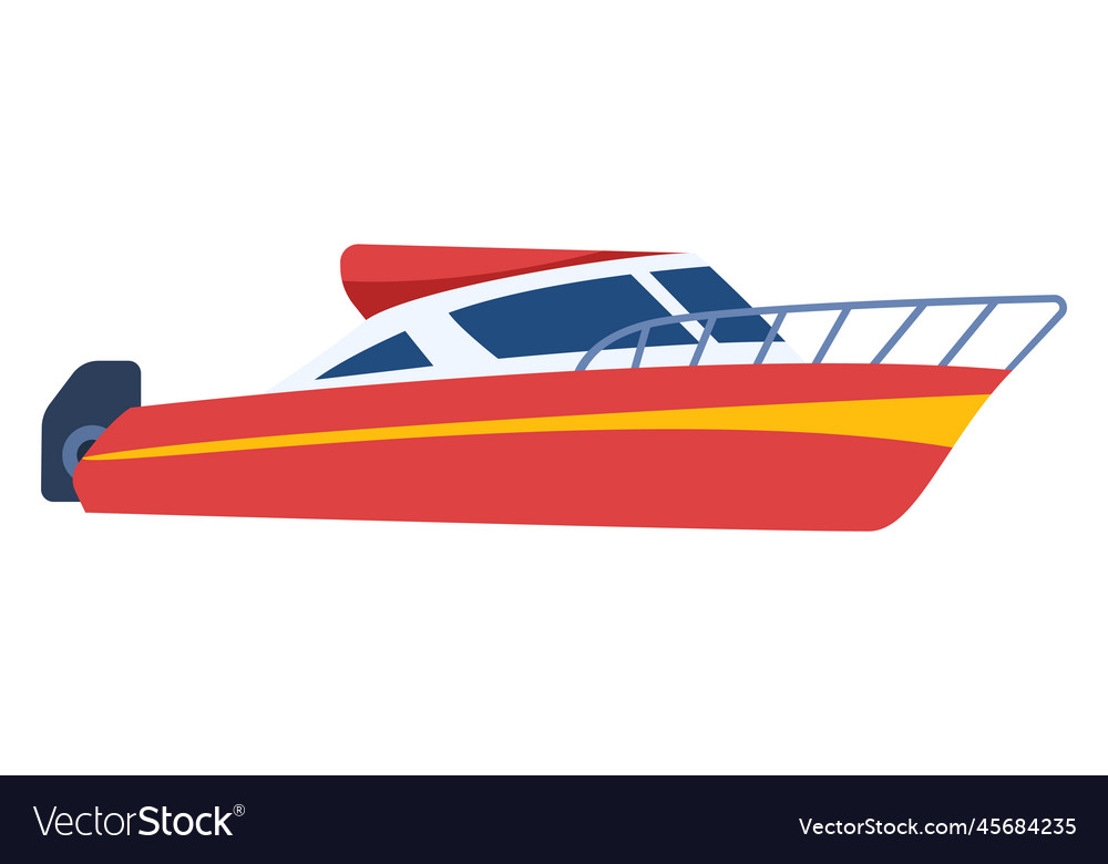 Speed boat color icon coast watch transport