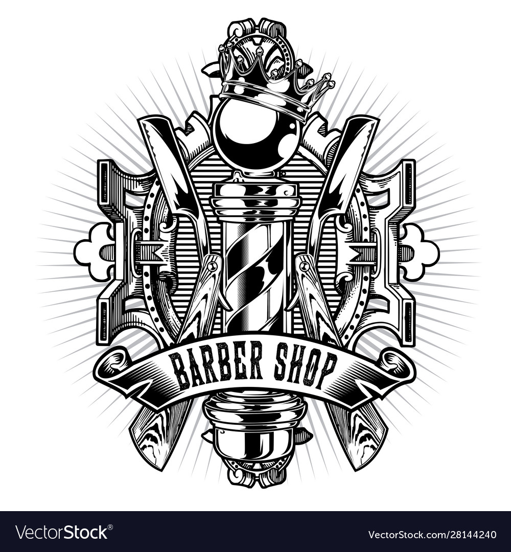 Barber Shop Hair Salon Hair Stylist Vintage King Vector Image