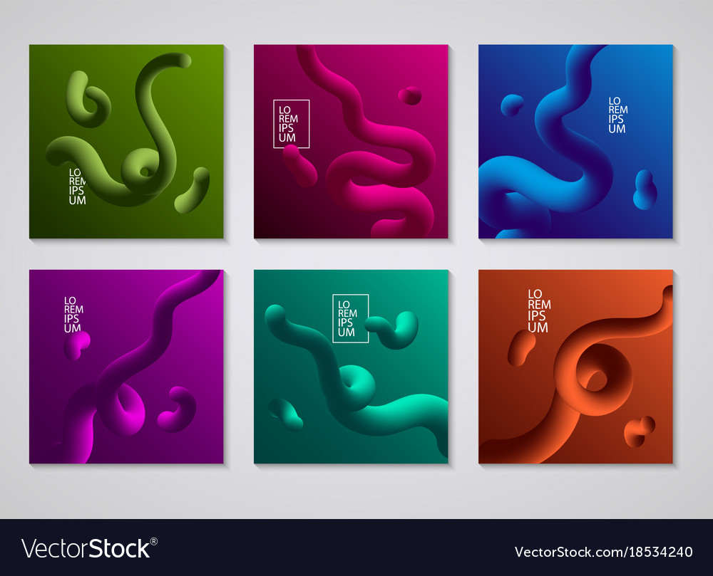 Cover design liquid colorful shapes backgrounds