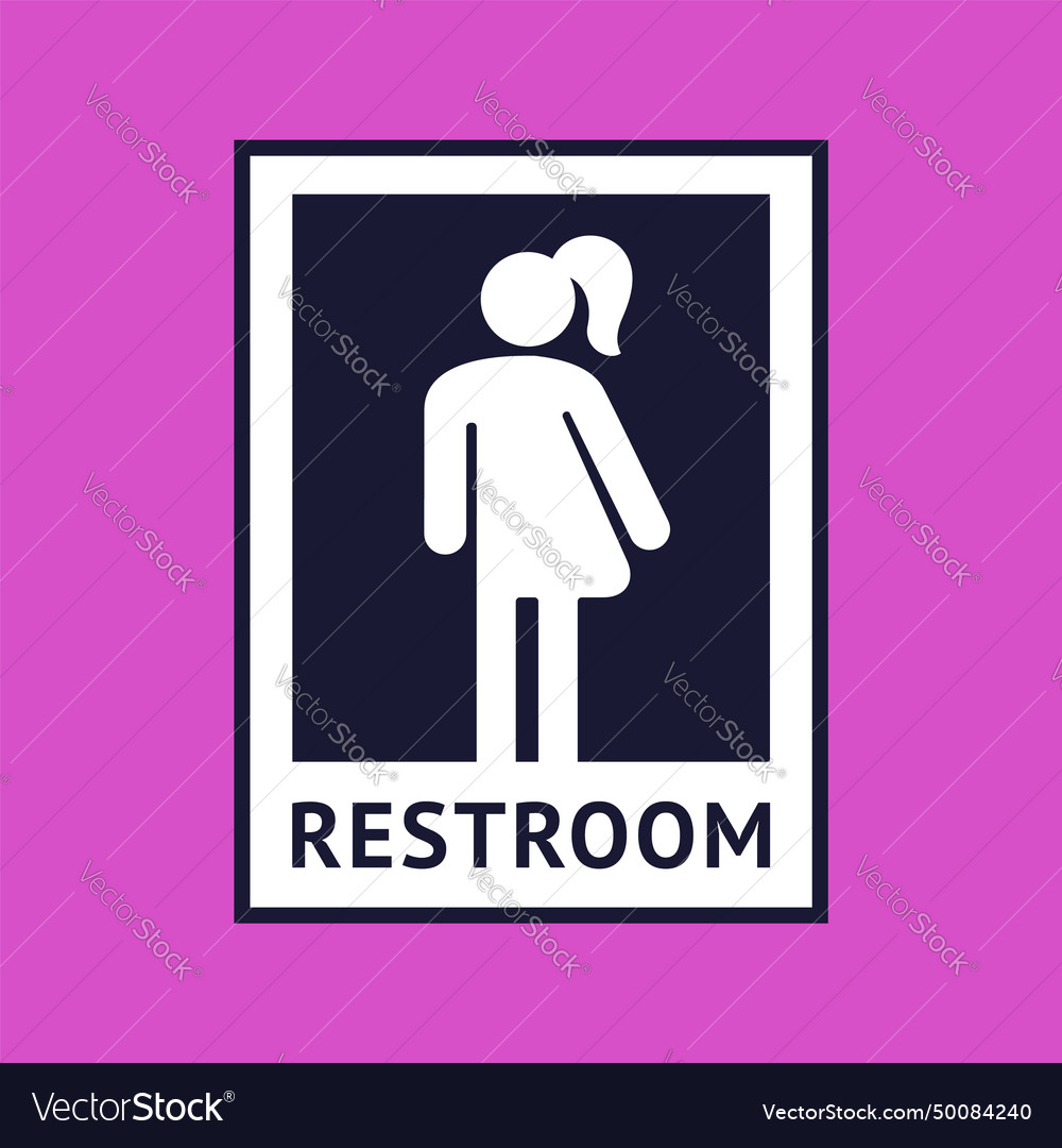 Gender Neutral Or All Restroom Sign Royalty Free Vector