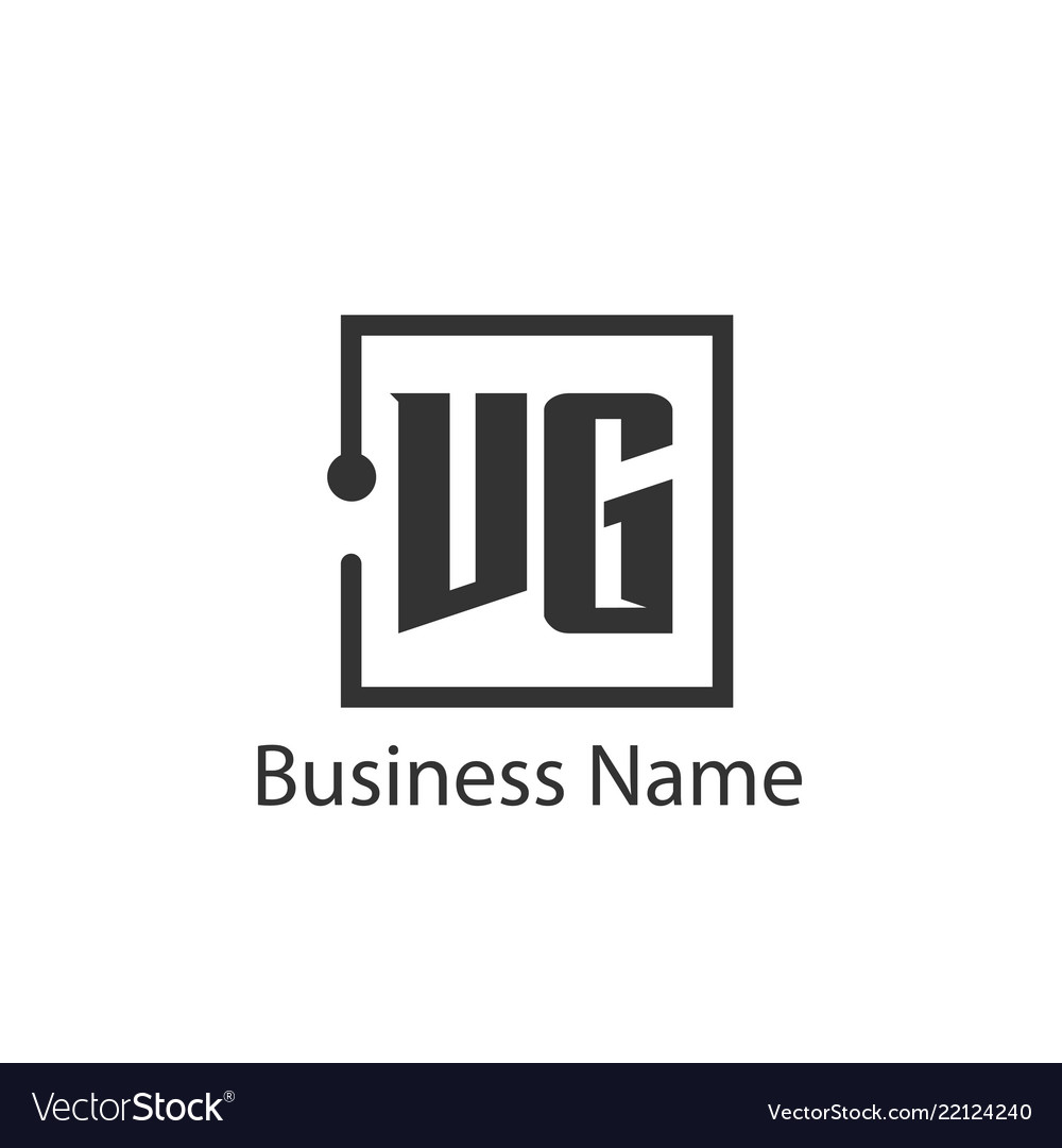 Initial letter vg logo template design