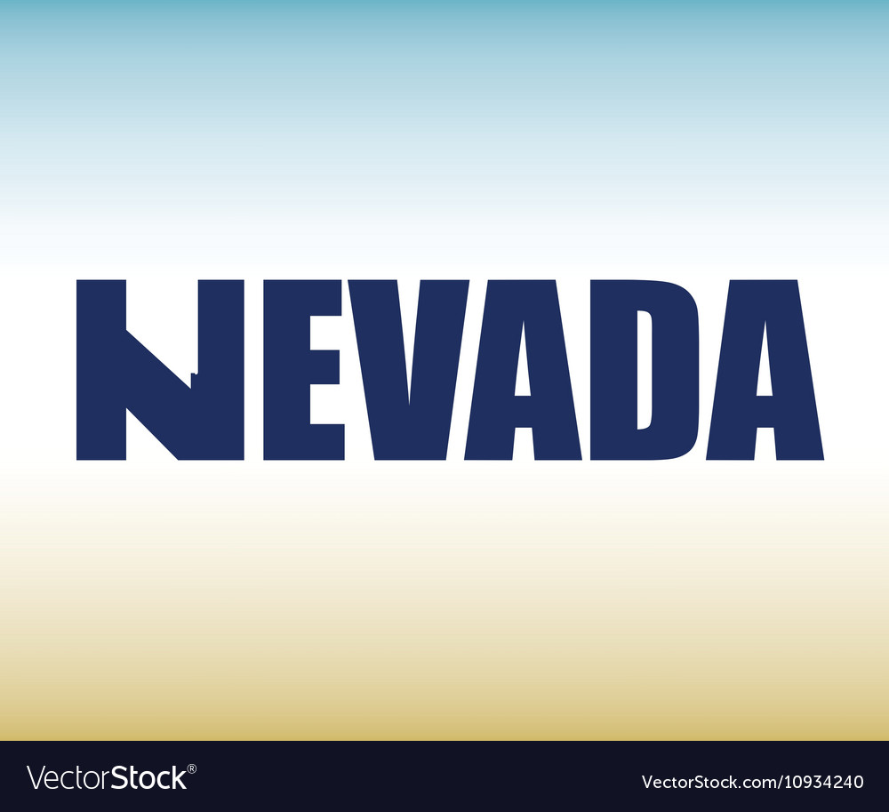 Nevada state graphic Royalty Free Vector Image