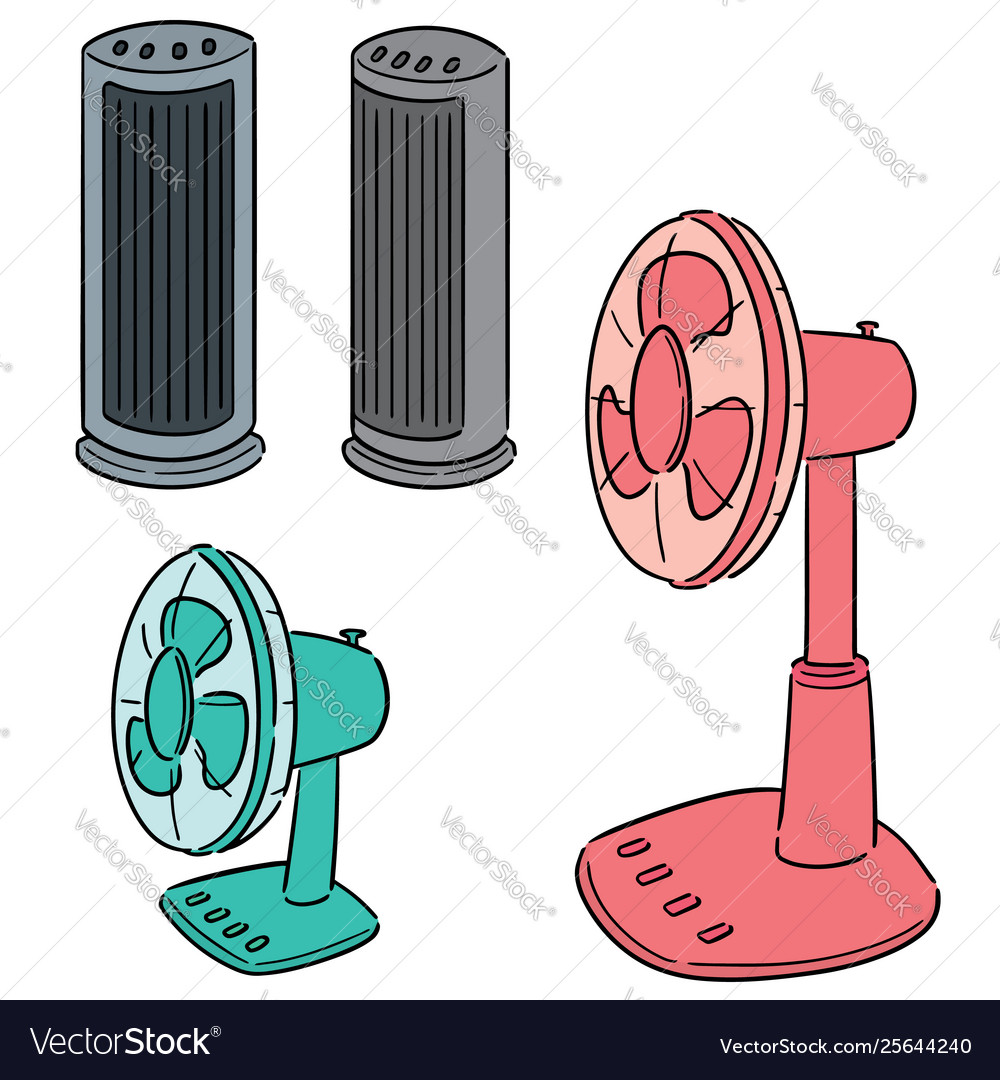 Set fan Royalty Free Vector Image - VectorStock