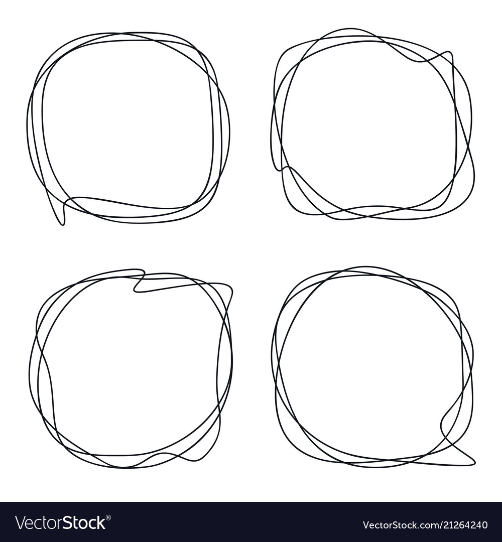 speech bubble collection abstract frames vector image
