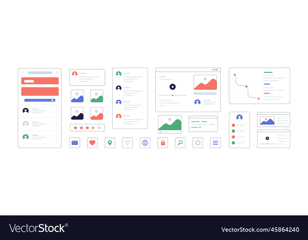 Ux and ui design set