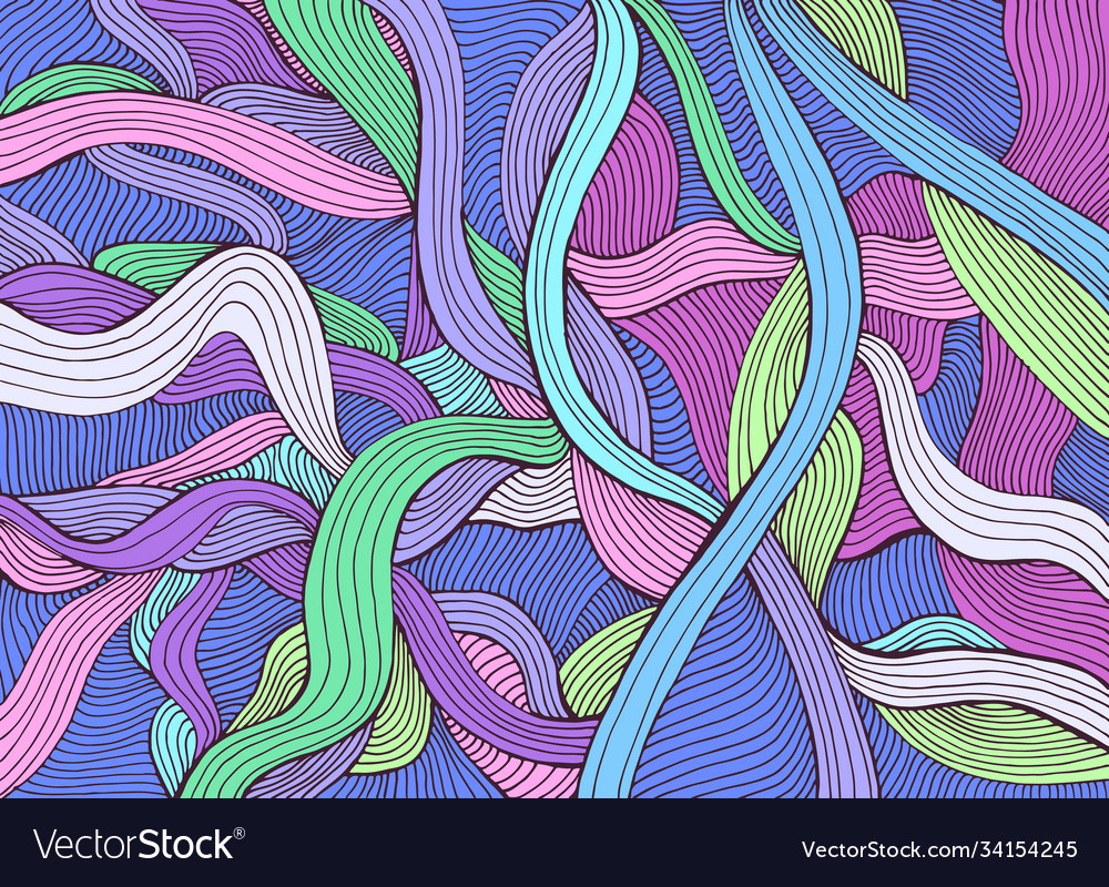 Abstract lines art pattern colorful background Vector Image