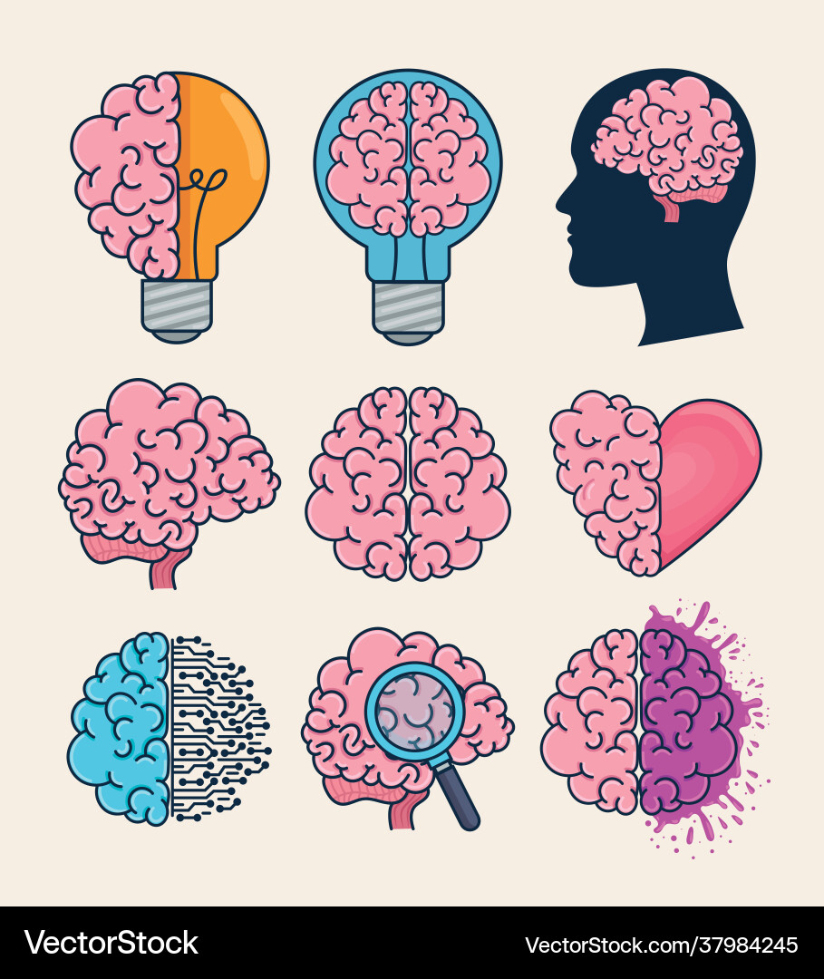 Brainstorming creative process Royalty Free Vector Image