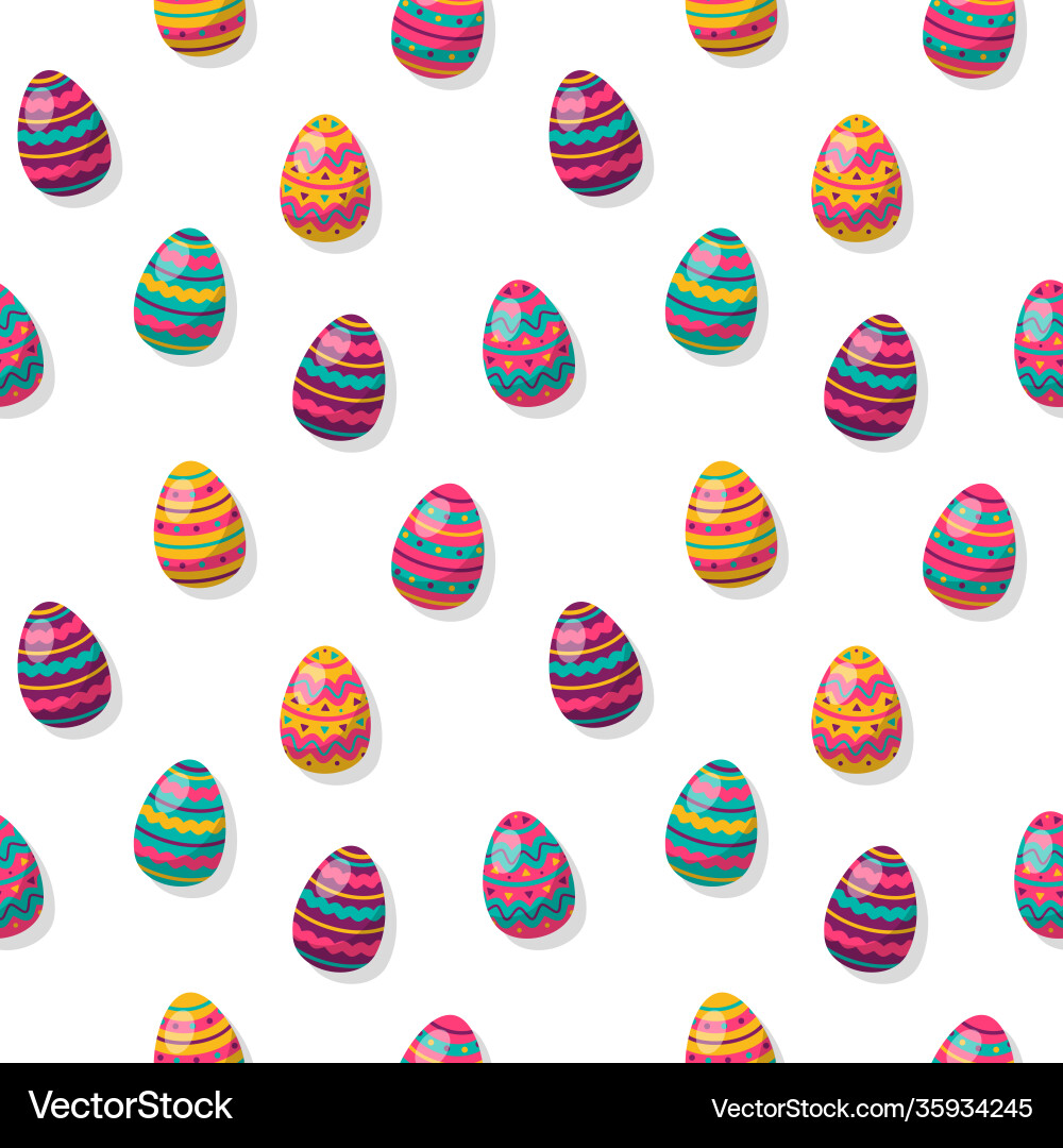 Easter eggs background seamless pattern Royalty Free Vector